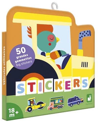 Janod - Stickers Voertuigen - 50 Stickers Voor De Liefhebbers Van Machines - Geschikt Voor Kleine Handen - 50 Stickers Voor Langdurig Speelplezier - Geschikt Vanaf 18 Maanden