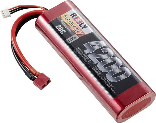 Reely LiPo accupack 7.4 V 4200 mAh Aantal cellen: 2 20 C Hardcase T-stekkersysteem
