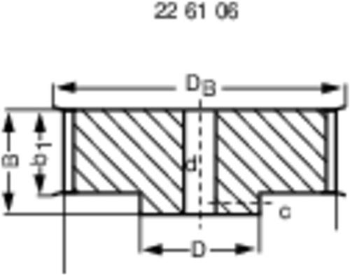 Aluminium Tandriemschijf Reely Boordiameter: 4 mm Diameter: 25 mm Aantal tanden: 25