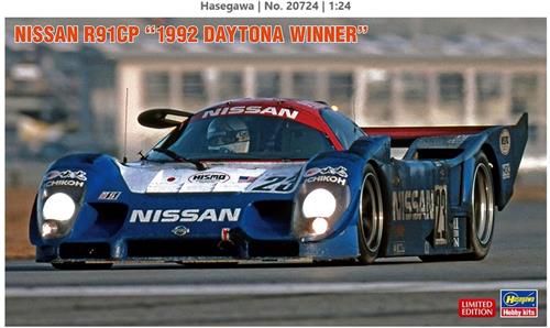 1:24 Hasegawa 20724 Nissan R91CP "1992 Daytona Winnaar" - Raceauto Plastic Modelbouwpakket