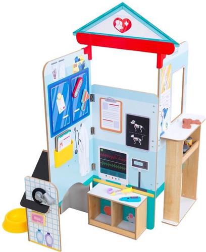 KidKraft Let's Pretend Huisdierendokter pop-up met 18 accessoires
