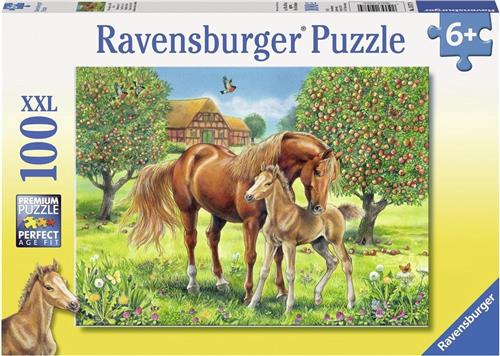 Ravensburger Paarden in de wei - Puzzel van 100 stukjes