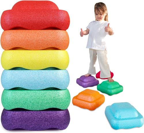 Stapelstenen - Stapstenen - Montessori - Evenwicht - Motorisch - Kinderen - Balansstenen - Balansspeelgoed - Peuterspeelgoed - Rivierstenen - Heuveltoppen