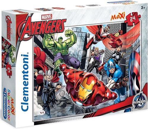 Clementoni Maxi Supercolor Legpuzzel The Avengers 24 Stukjes