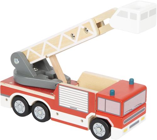 Small Foot - Houten Brandweerwagen met Roterende Ladder