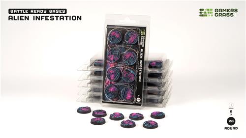 Alien Infestation Bases Pre-Painted (8x 28mm Round)