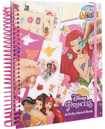 Disney Prinsessen - Activiteiten Boek - Kleurboek - Knutselen - Creatief - Onderweg - Vakantie - Jong en Oud - Vanaf 3 Jaar - Met Krijtjes