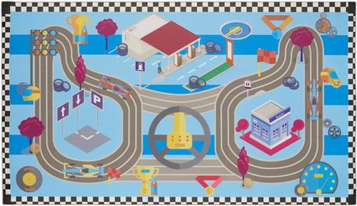 Relaxdays speelmat kind - speelkleed kinderkamer - kindervloerkleed - kindertapijt - pvc - B