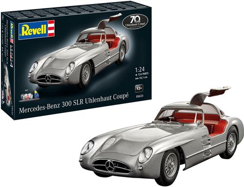 1:24 Revell 05633 - 1955 Mercedes-Benz 300 SLR Uhlenhaut Coupe - 70 Jaar! - Geschenkset Plastic Modelbouwpakket
