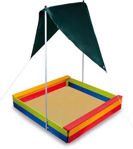 Small Foot Zandbak met zonnedak 117 x 117 x 205 cm