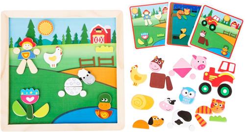 Small Foot Magneetpuzzel Boerderij 25 Cm Junior Hout 46-delig