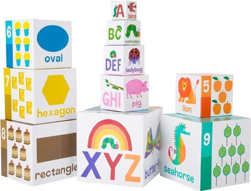 Small Foot Rupsje Nooitgenoeg stapelblokken - Baby- en Peuterspeelgoed - 10 blokken