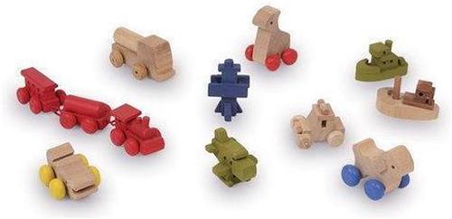 Houten poppen of  poppenhuis speelgoed