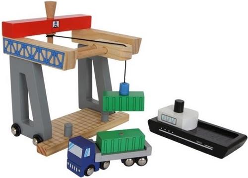 Small Foot - Container Terminal Haven Speelset- Hout Speelgoed - Duurzaam