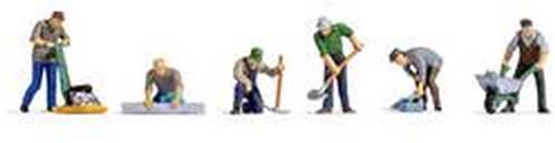 NOCH 45112 TT Wegwerkers figuren Geverfd, Staand