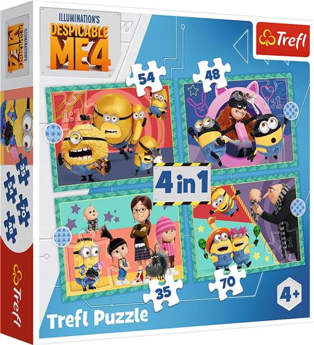 Trefl Trefl 4in1 - Crazy Minions / Universal Despicable Me 4.