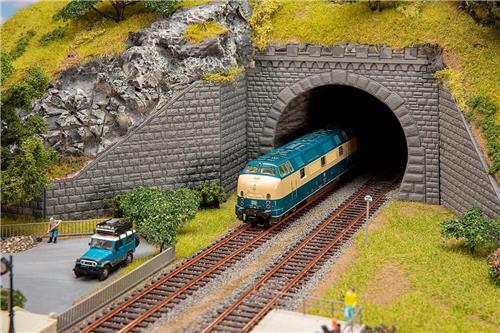 Faller - 1/87 TUNNELPORTAAL 2-SPORIG (2/24) * - modelbouwsets, hobbybouwspeelgoed voor kinderen, modelverf en accessoires