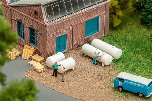 Faller - 1/160 GASTANKS 4 ST. (5/24) * - modelbouwsets, hobbybouwspeelgoed voor kinderen, modelverf en accessoires