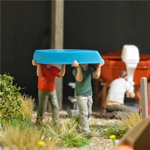 Busch - 1/87 A-SET: BOOT TRAGEN H0 (2/24) * - modelbouwsets, hobbybouwspeelgoed voor kinderen, modelverf en accessoires