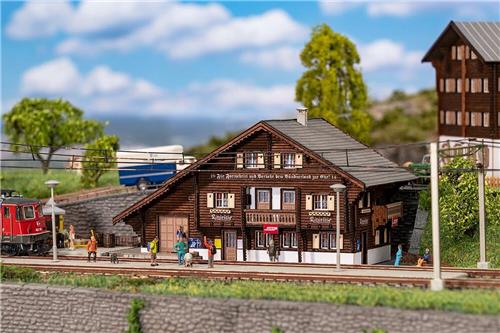 Faller - 1/160 TREINSTATION LITZIRUTI (11/24) * - modelbouwsets, hobbybouwspeelgoed voor kinderen, modelverf en accessoires