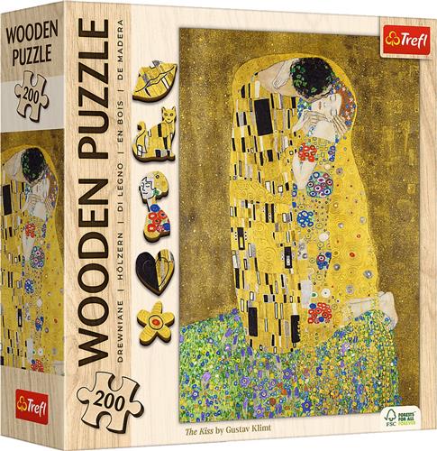 Trefl Trefl 200 Wooden Puzzles - The Kiss - Gustav Klimt_FSC Mix 70%.