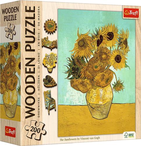 Trefl Trefl 200 Wooden Puzzles - Sunflowers - Vincent van Gogh_FSC Mix 70%.