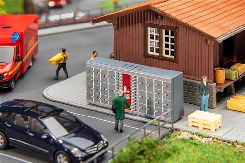 Faller - 1/87 GRIJZE LOCKERKASTEN 2 ST. (5/23) * - modelbouwsets, hobbybouwspeelgoed voor kinderen, modelverf en accessoires