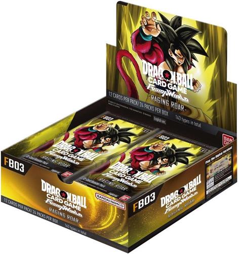 Dragon Ball Super Card Game  Fusion World FB03 Raging Roar Booster Box  EN
