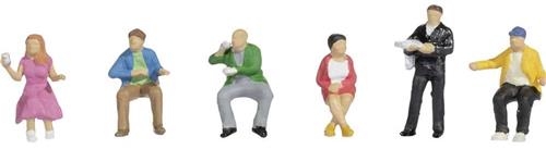 NOCH 36239 N In restauratierijtuig figuren Geverfd, Staand, Zittend