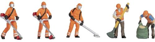 NOCH 15064 H0 Maaien figuren Geverfd, Staand