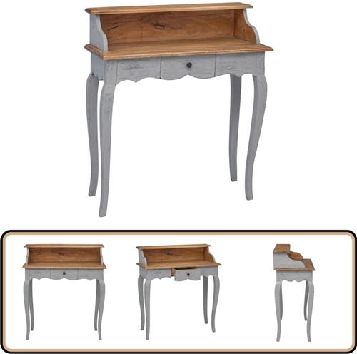 vidaXL schrijftafel massief mahonie met elegant design Schrijftafel - Bureau - Antiek - Houten Bureau - Vintage Meubilair