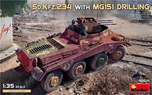 1:35 MiniArt 40014 Sd.Kfz.234 met MG151 Drilling - Militair Voertuig Plastic Modelbouwpakket
