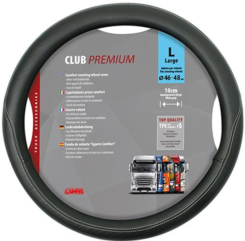 Club, Skeentex stuurwielhoes - L - ? 46/48 cm - Zwart