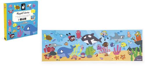 Janod - Magneti Stories De Zeebodem - Magneetboek - Inclusief 30 Magneten - Geschikt vanaf 3 Jaar