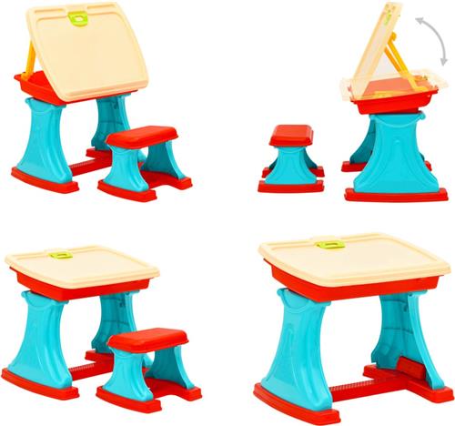 vidaXL Leerbord en ezel voor kinderen verstelbaar - Leerbord - Leerborden - Leerbord Voor Kinderen - Leerborden Voor Kinderen