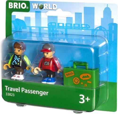 BRIO Twee reizigers met koffer - 33823