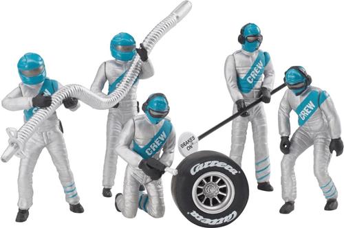 Carrera Crew - 5 figuren - Zilver - Racebaanonderdeel