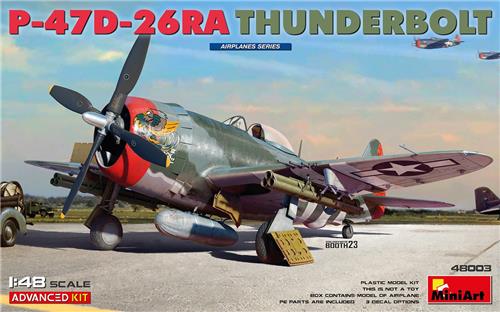 1:48 MiniArt 48003 Republic P-47D-26RA Thunderbolt Bubbletop - Advanced Kit Plastic Modelbouwpakket