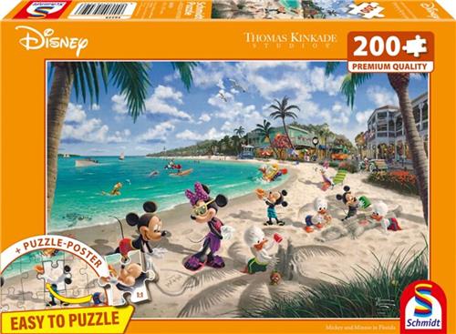 999 Games - Disney, Mickey & Minnie in Florida, 200 stukjes - Legpuzzel