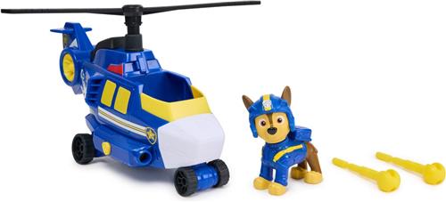 PAW Patrol - Luchtredding - Chase speelfiguur en Hero Helicopter met projectielwerper en 2 projectielen
