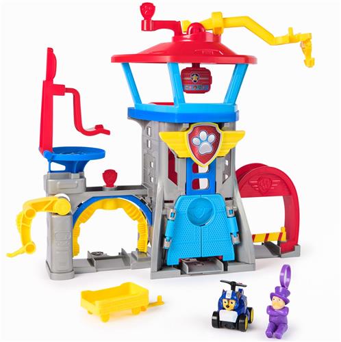 PAW Patrol  Luchtredding  Pup Squad  Avonturenbaai Vliegveld Speelset met Chase speelgoedauto en PAW Patrol-lanceervoertuig