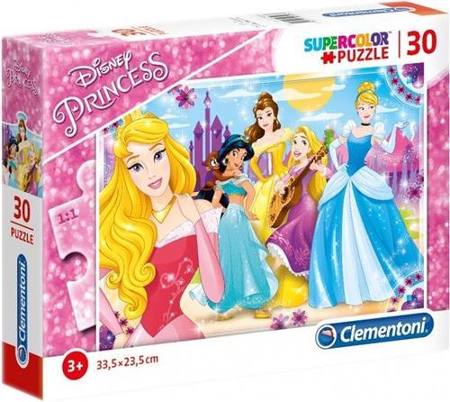 Clementoni - Superkleur puzzel - Disney Princess - 30 Stukjes