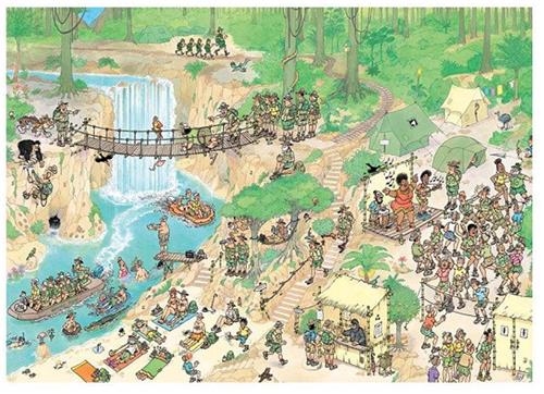 Jan van Haasteren - Jungletocht (1000 stukjes), 12Y+