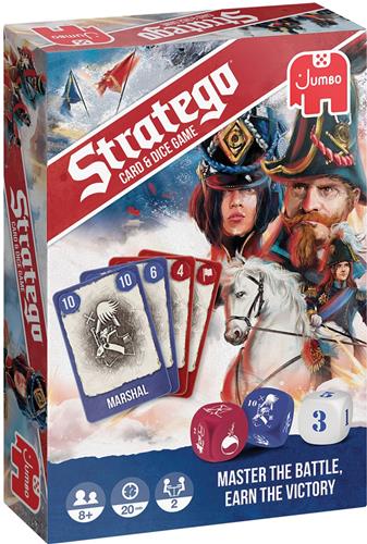 Jumbo Stratego 2in1 card + dice game - special, Kaartspel, Strategie, 8 jaar, 20 min