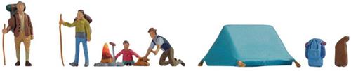NOCH TT Set figuren op de camping Geverfd
