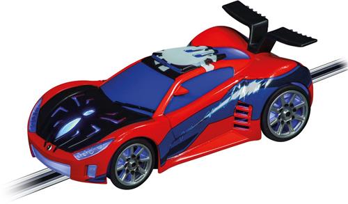 1:43 Carrera GO!!! Spider-Man Speed Shifter - Rood/Blauw Racebaan auto