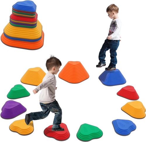 Stapelstenen - Stapstenen - Montessori - Evenwicht - Motorisch - Kinderen - Balansstenen - Balansspeelgoed - Peuterspeelgoed - Rivierstenen - Heuveltoppen