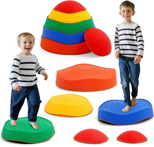 Stapelstenen - Stapstenen - Montessori - Evenwicht - Motorisch - Kinderen - Balansstenen - Balansspeelgoed - Peuterspeelgoed - Rivierstenen - Heuveltoppen