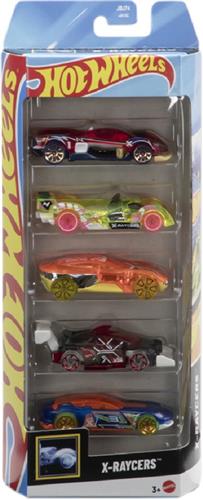 HOT WHEELS X-RACERS HW SET 5 STUKS (TURBINE SUBLIME-FORWARD FORCE-RISING HEAT- HITECH MISSILE-GAZELLA GT)