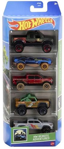 HOT WHEELS REMOTE ADVENTURES HW SET 5 STUKS (10 Toyota Tundra, Dune A Soar, 2020 Ram 1500 Rebel, Custom Ford Bronco, 20 Toyota Tacoma)